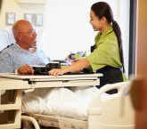 nurse caring for patient