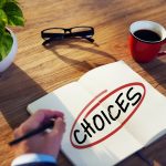 Image: Businessman Brainstorming About Right Choices