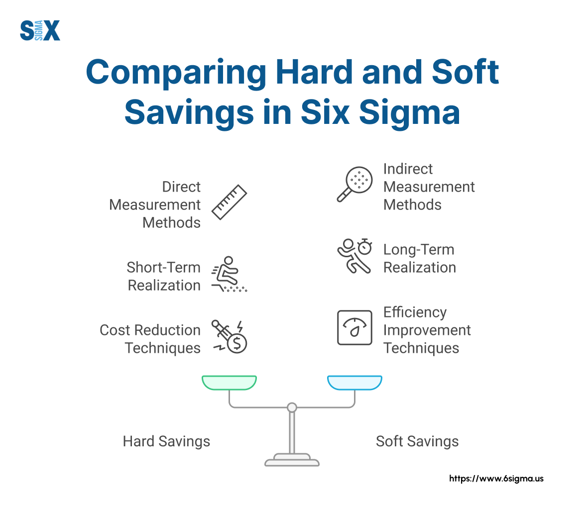 Image: Comparison of Hard and Soft Savings in Six Sigma